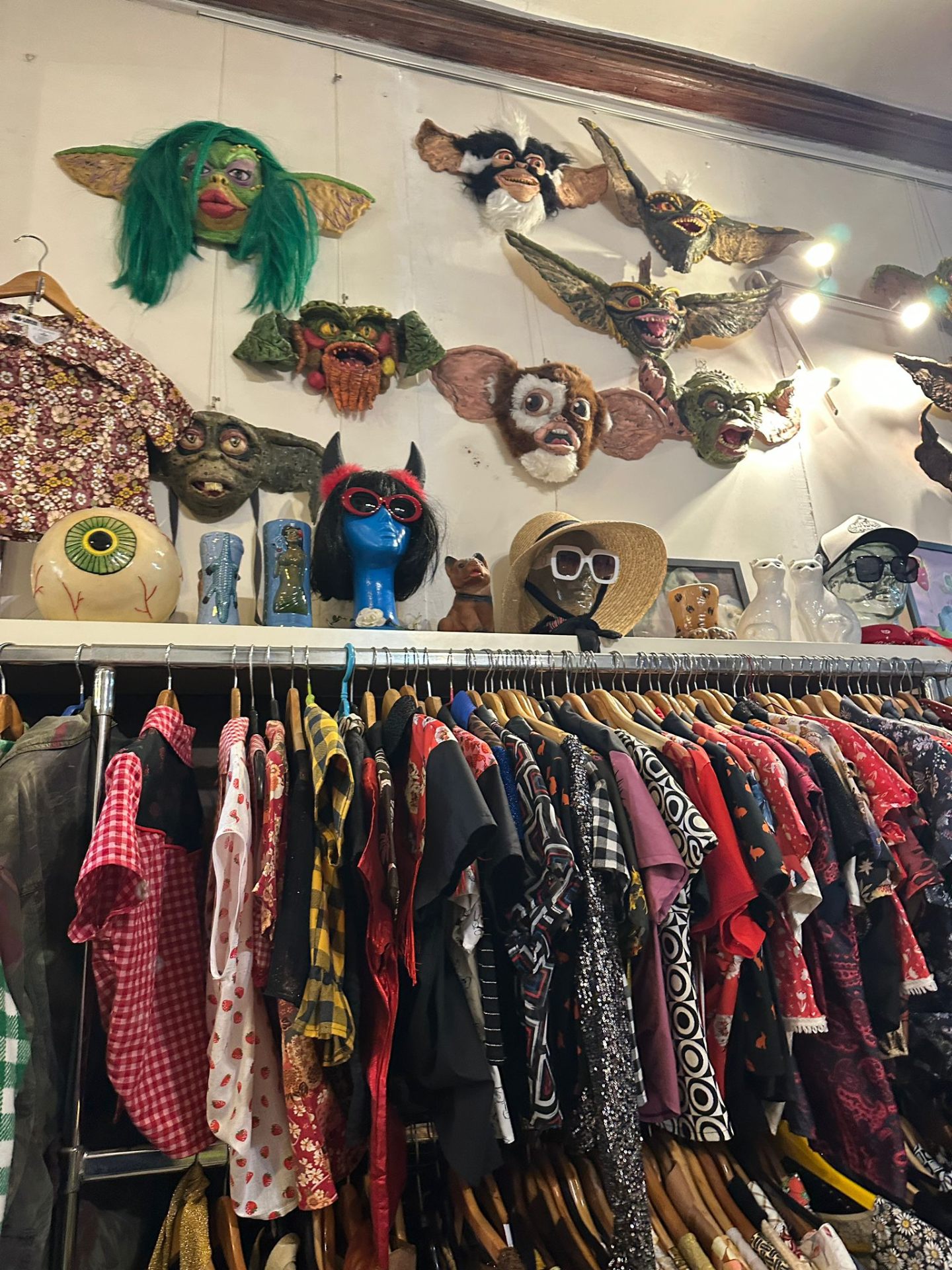 Gremlins masks and vintage clothing